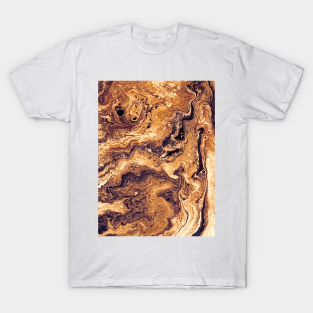 Abstract Liquid Gold T-Shirt by MidnightCoffee